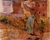 卡米耶毕沙罗 - Women Tending the Laundry